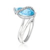 Ross-Simons 1.80 Carat Swiss Blue Topaz Ring With Diamonds in Sterling Silver - 3 of 4