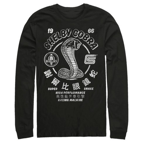 Men's Shelby Cobra Super Snake High Performance Racing Machine Long Sleeve  Shirt - Black - 2X Large