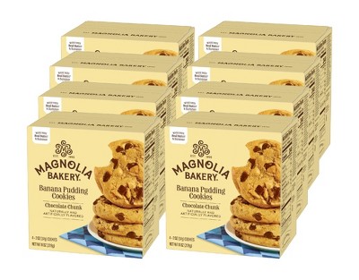 Magnolia Bakery Banana Pudding Chocolate Chunk Cookies - Case of 8/4 pack, 2 oz