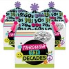 Big Dot of Happiness Through the Decades - Treat Box Party Favors - 50s, 60s, 70s, 80s, and 90s Party Goodie Gable Boxes - Set of 12 - 2 of 4