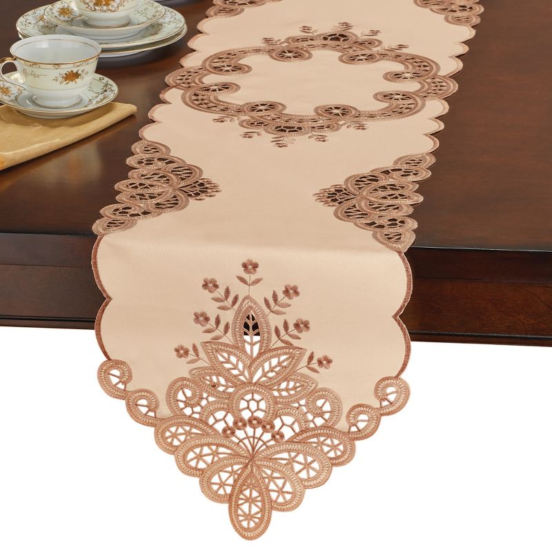 Collections Etc Battenburg Lace Table Topper, 1 of 3