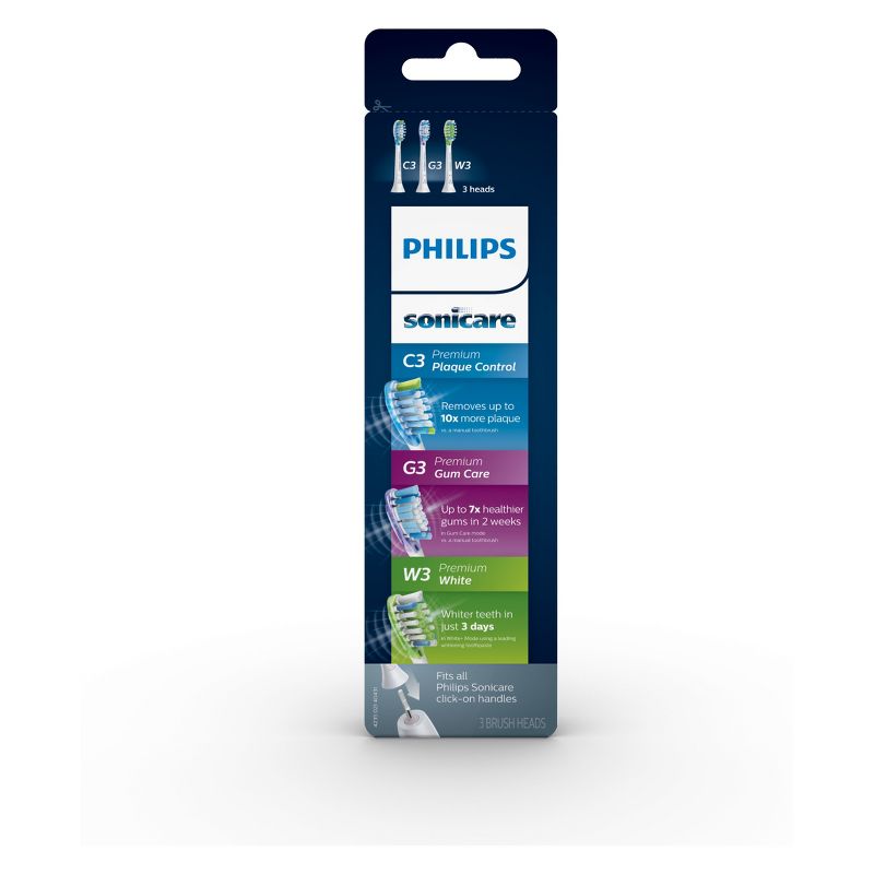 Philips Sonicare Premium Variety Replacement Electric Toothbrush Head - HX9073/65 - White - 3ct, 4 of 5