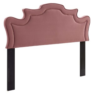 Modway Evangeline Headboard – King/California King Size Performance Velvet in Dusty Rose with Tufted Design, Adjustable Wall Mount - 1 of 4