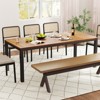 Tangkula Patio Dining Table for 8 79" Large Rectangle Table w/ Acacia Wood Tabletop - 4 of 4