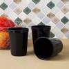 Juvale 16 Pack 16 oz Reusable Stadium Cups, Plastic Tumblers for Party, Black - 2 of 4