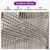 PURPLE LEAF Bar Stools Set of 2 Height Metal Bar Chairs with Back Modern Aluminum Tall Comfy Wicker Woven Boho Barstools Garden Pool Patio Outdoor - 4 of 4