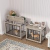 FURNIinspire Pet Crates And Houses Furniture Style Dog Crate Pet Cage Side Table With Double Doors And Lift Top, Gray, 38.58"*25.19"*27.2" - 2 of 4