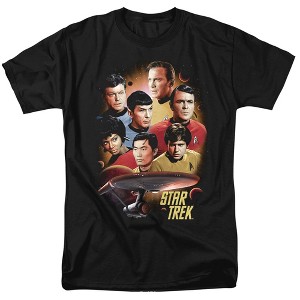 Star Trek Heart Of The Enterprise Adult T-Shirt Black - 1 of 4