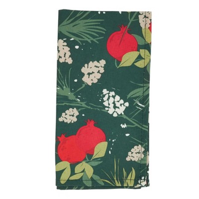 Saro Lifestyle Holiday Dinner Napkins With Pomegranate Design (Set of 12)