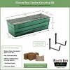 Achla Designs 24" Medium Rectangular Galvanized Steel Wrought Iron Outdoor Planter with Wall Brackets Green: Durable, with Drainage Holes - 4 of 4