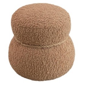 VYNXARIA Light Brown Snowman Ottomans and Benches - Playful and Compact Design, 16.14x16.14x17.32 inches - 1 of 4