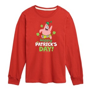 Boys' - SpongeBob Squarepants - Happy St Patricks Day Long Sleeve Graphic T-Shirt - 1 of 4