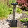 Sunnydaze 41.25" H Glittering Rain Zinc Outdoor Water Fountain with Warm White LED Lights - 4 of 4