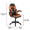 BlackArc High Back Gaming Chair with Faux Leather Upholstery, Height Adjustable Swivel Seat & Padded Flip-Up Arms - 4 of 4