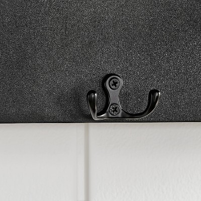 Black Wall Mounted Entryway Coat Rack with Shelf and Hooks