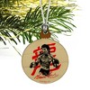 Bruce Lee Signature Mini Small Tiny Wood Christmas Tree Holiday Ornament - 3 of 4