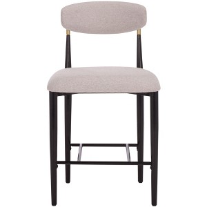 Covelle Counter Stool (Set of 2)  - BST6402A - Black Gold/Dove Grey - Safavieh - 1 of 4