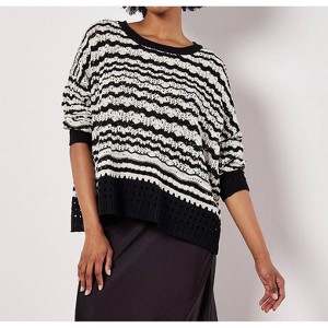 Women's Skyline Stripe Sweater - APRICOT - 1 of 4