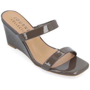 Journee Collection Womens Clover Low Heel Wedge Sandals - 1 of 4