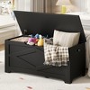 39.4in / 23.6in Storage Chest, Wooden Storage Bench With 2 Safety Hinges, Easy Assembly, Large Toy Chest for Entryway, Living Room, Bedroom - 2 of 4