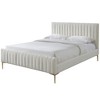 Omax Decor,Julia Wood and Fabric Upholstered Queen Platform Bed - 2 of 4