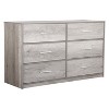 ORRD 6-Drawer Fabric Dresser in Grey, Large Storage Cabinet with Wood Top for Bedroom, Office, Nursery, Ideal for Small Spaces & Apartments - 2 of 4