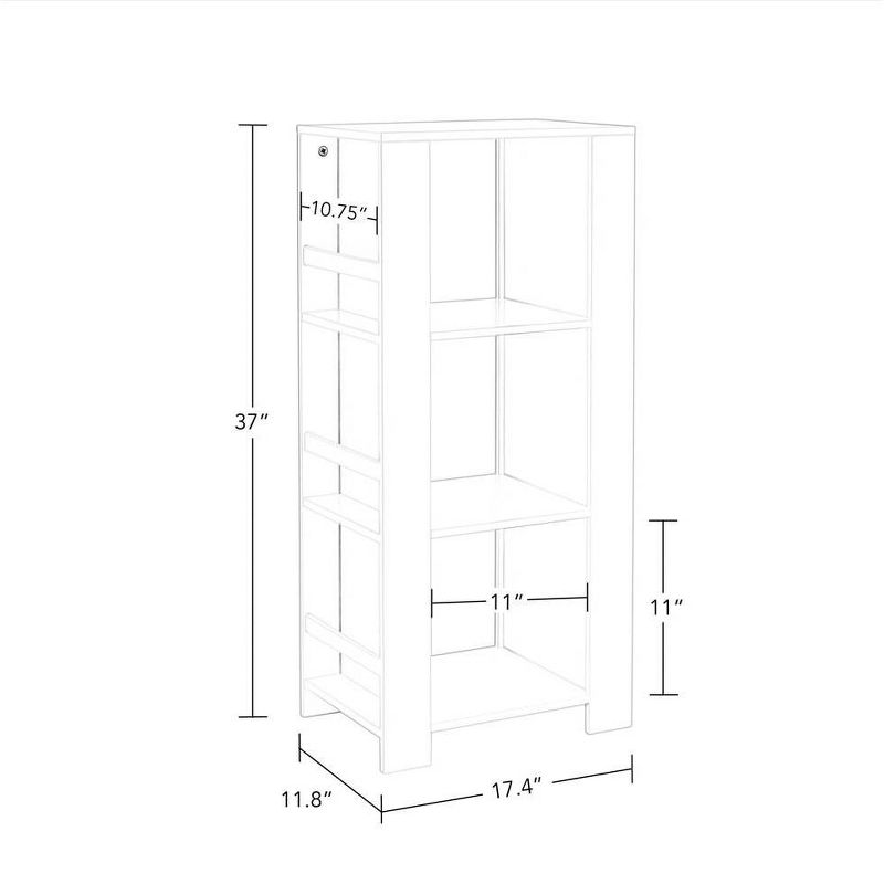 Kids' Book Nook Collection Cubby Storage Tower and Bookshelves with 2 Bins - RiverRidge , 6 of 11
