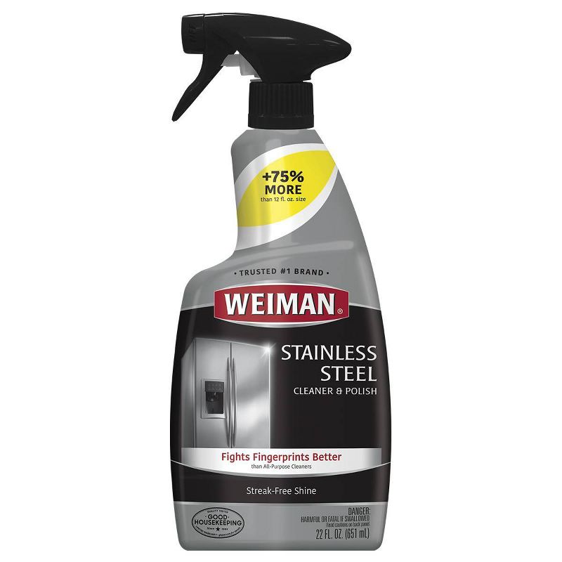 Weiman Stainless Steel Cleaner and Polish Trigger - 22 fl oz, 1 of 10