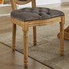 CAVINAS Dining Chairs Kitchen Chairs Set of 2 Stool with Wood Legs Hand-pulled Buckle Decoration for Kitchen - 2 of 4