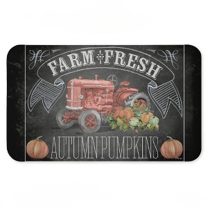 Stupell Industries Autumn Tractor Chalkboard Pumpkins Printed Anti-Fatigue Floor Mat, design by Paul Brent, 30"x18" - 1 of 4