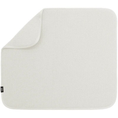 LunaLulinlk Dish Drying Mat, 16” x 18”, Absorbent Microfiber Kitchen Counter Mat, Dish Drying Pad Cream