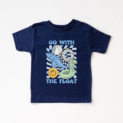 The Juniper Shop Go With The Float Blue Toddler Short Sleeve Tee