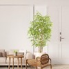 Artificial Bamboo Tree 4FT Tall, Fake Tree with Natural Trunk and Realistic Leaves Design, Maintenance Free, Artificial Fake Bamboo Plants Indoor - 2 of 4