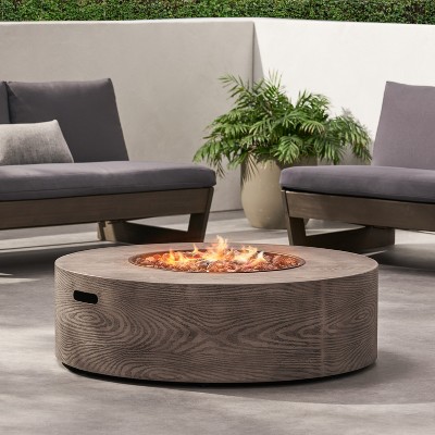 Christopher Knight Home Senoia Outdoor Modern 50,000 BTU Iron Circular Fire Pit