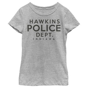 Girl's Stranger Things Hawkins Police Department T-Shirt - 1 of 4