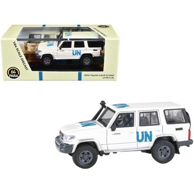 2014 Toyota Land Cruiser LC76 White "United Nations" 1/64 Diecast Model Car by Paragon Models