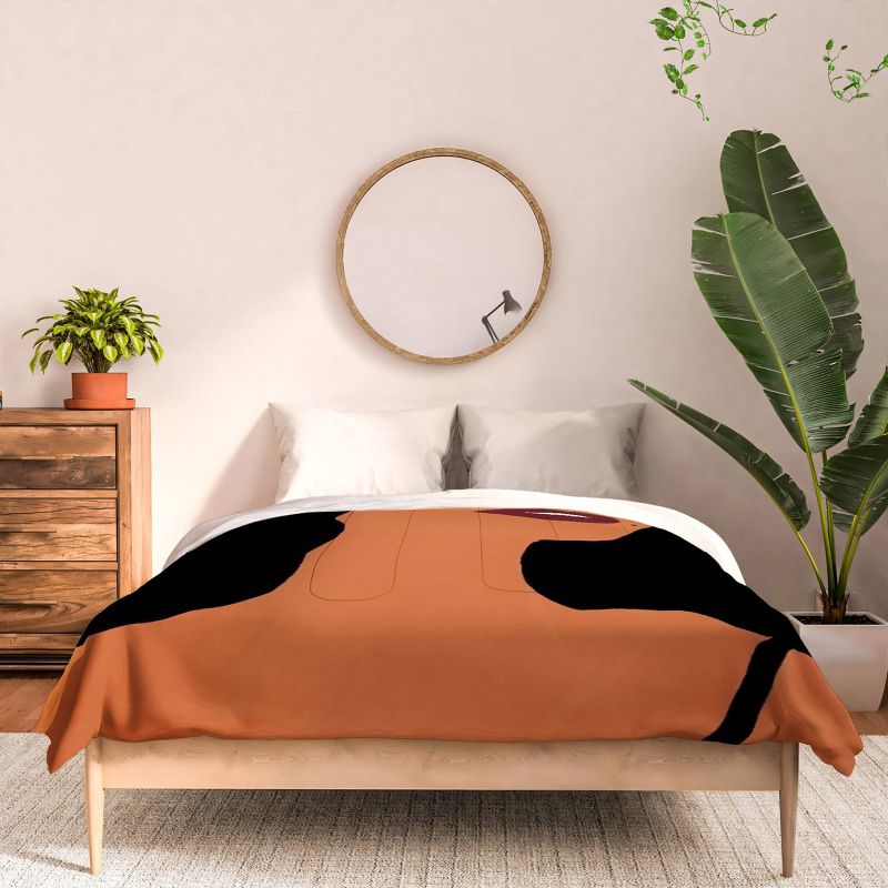 Deny Designs EELISE_NDRI Mean Greens Comforter Set Orange, 3 of 4