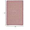 Colonial Mills Outdoor Houndstooth Tweed Braided Rug, Sangria 5'x7', Rectangle Shape - 2 of 3