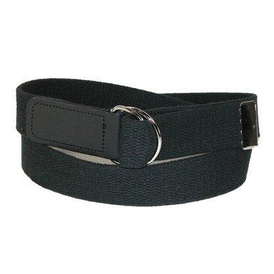 Ctm Cotton Web Belt With Double D Ring Buckle, Black : Target