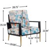Runesay Modern Upholstered Accent Armchair with Gold Metal Legs and Rubber Wood Frame - 2 of 4