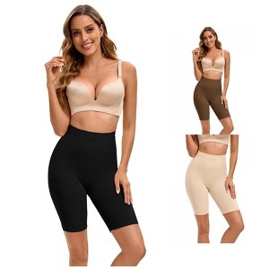 INSPIRE CHIC 3 Pcs Women's Butt Lifter Thigh Slimmers High Elasticity Control Waist Panties - 1 of 4