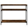 Clihome Modern Industrial Console Table with 2 Shelves,with Adjustable Leveling Feet for Entryway - 3 of 4