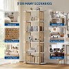 6-Tier Industrial Bookshelf, Rustic Wood Bookcase with Metal Frame, Open Storage Display Rack for Living Room Office Bedroom - 3 of 4