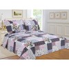J&V TEXTILES Pink Patchwork Traditional Printed Reversible Premium Quilt Sets (2-or3-Piece) - 2 of 4