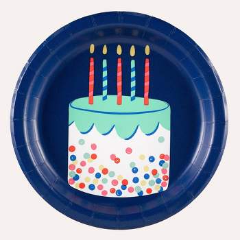 Creative Party D007 Round Blue Foil Wrapped Cake Board 25cm-1 Pc
