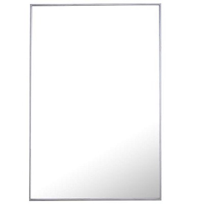 Elegant Decor Monet 42" x 28" Rectangle Metal Frame Mirror in Silver
