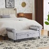 Grungis Velvet Rectangular Storage Benches with 1 Pillow,Upholstered Storage Ottoman,Storage Ottoman Bench for Living Room,Bedroom - 2 of 4