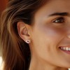 Ross-Simons 0.50 ct. t.w. Ruby and .15 ct. t.w. Diamond Heart Stud Earrings in 14kt Yellow Gold - 2 of 3