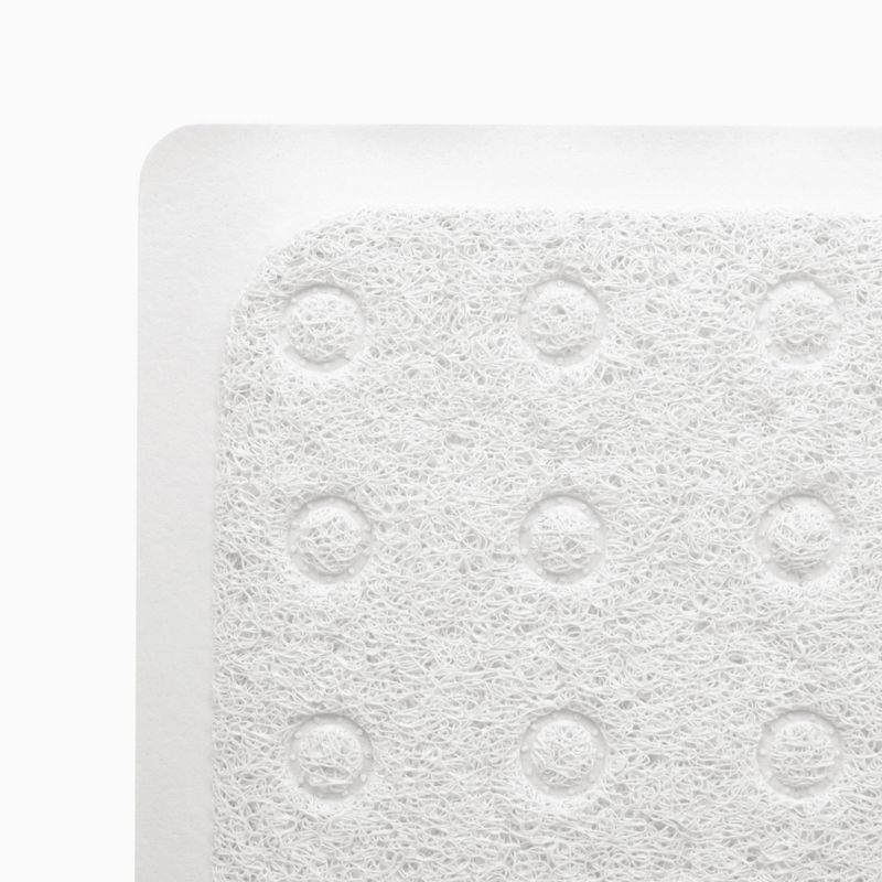 17&#34;x29&#34; Skid-Resistant Ultimate Loofah Tub Mat White - Zenna Home, 4 of 6