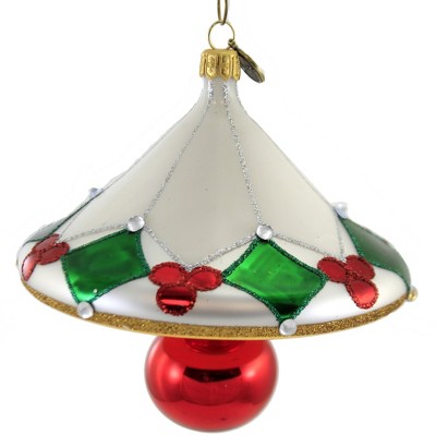 Blu Bom 5.0" Christmas Canopy W/ Drop Ornament Retro Spin Top  -  Tree Ornaments